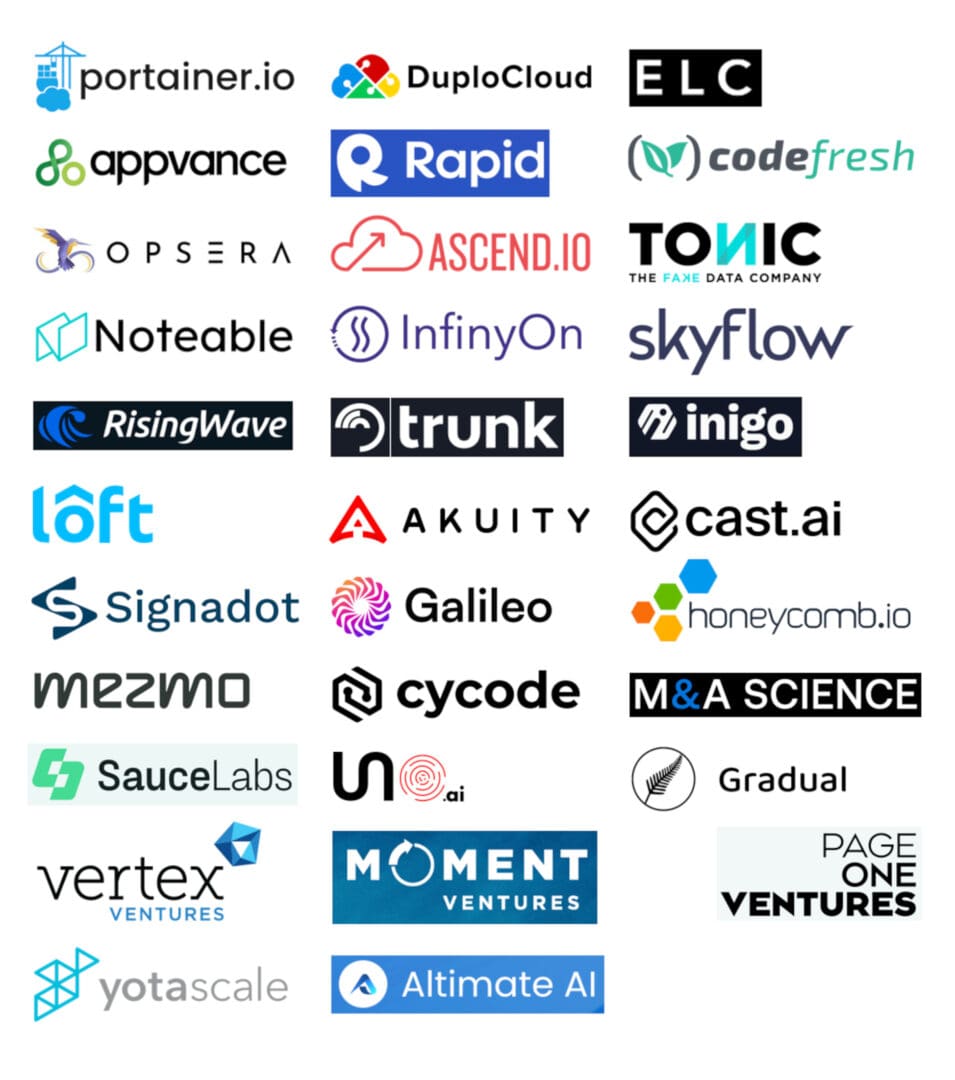 A group of different logos on a white background.