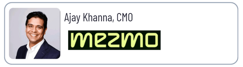 Ajay Khanna, MeziMO CMO headshot.