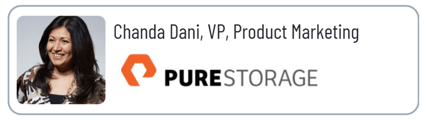 Chanda Dani, Pure Storage VP of Product Marketing.