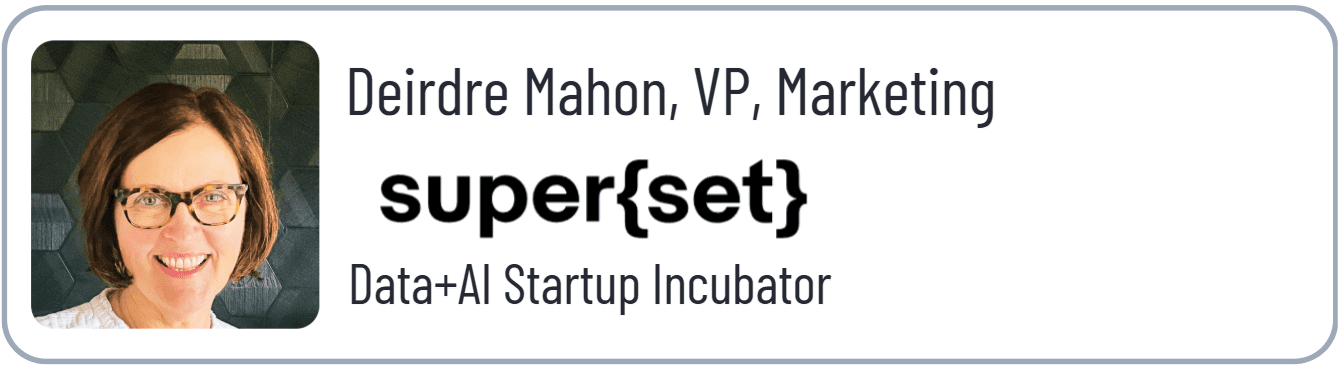 Portrait and logo of a startup incubator.