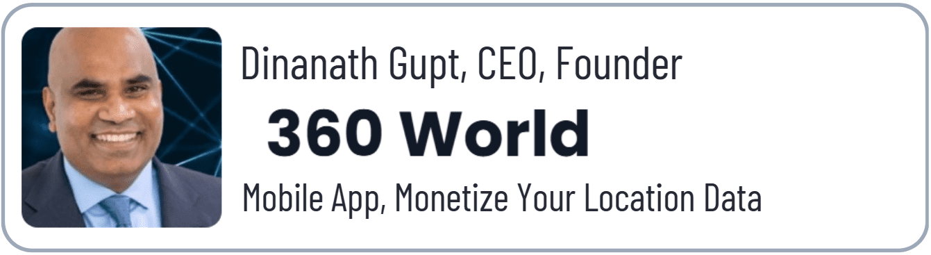 CEO Dinanath Gupt, 360 World mobile app.