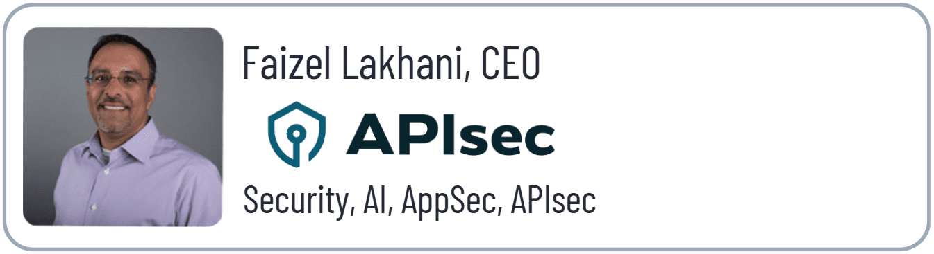 Man in business attire with APIsec logo.