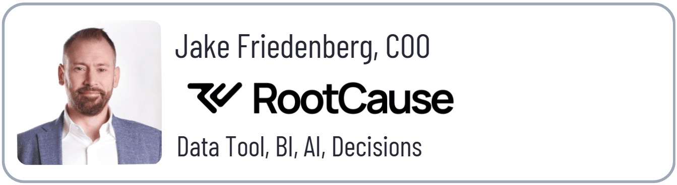 RootCause COO business card with photo.