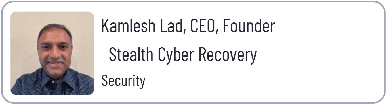 Man with text about cybersecurity business.