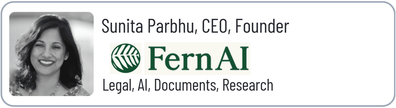 FernAI logo with founder's portrait.