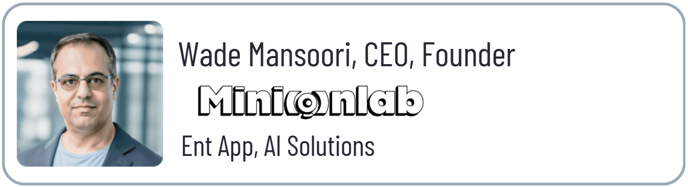 Portrait of Minionlab founder, Wade Mansoori.