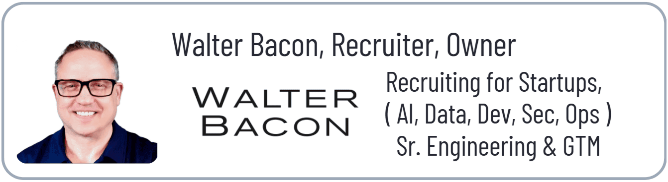 Man recruiting for startups and engineering roles.